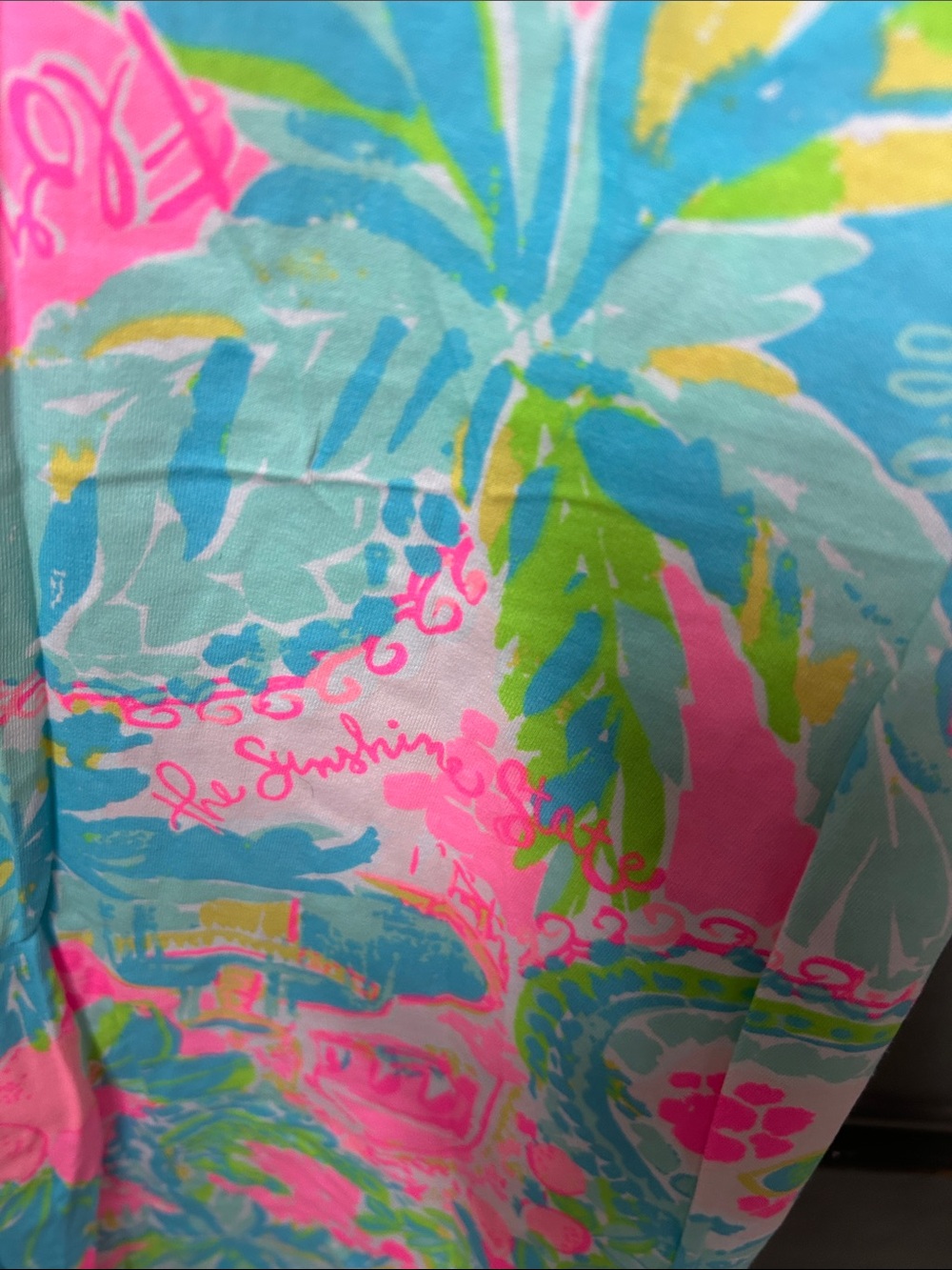 Lilly Pulitzer Tropical Palm Print Shift Dress in Pink  Florida print Kristen - Picture 3 of 3